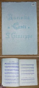 RACCOLTA DI CANTI A S. GIUSEPPE cappella. Libretto canti d'epoca dattiloscritto - Picture 1 of 9