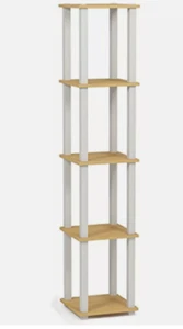 Tubo giratorio Furinno sin herramientas estante de exhibición haya/blanco tubo cuadrado de 5 niveles - Imagen 1 de 2