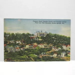 Postcard Vintage Postmarked 1955 Hotel Church Library Eureka Springs Arkansas - Picture 1 of 2