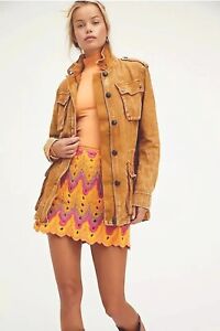 Free People Not Your Brother's Surplus Jacket Size Medium Beige rrp $148