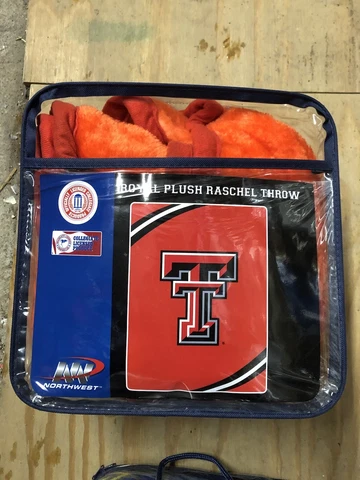NCAA Texas Tech Royal Plush Soft Blanket/Throw/Raschel Twin 60"x80" Cover