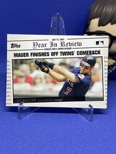 B98a Yr105 Joe Mauer Minnesota Twins 2008 Topps Year In Review