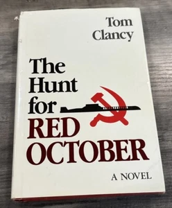 The Hunt for Red October Tom Clancy First Edition Naval Institute Press HCDJ - Picture 1 of 5
