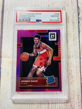2022-23 Panini Donruss Optic Johnny Davis Hyper Pink Prizm PSA 10 #206 RC Rookie