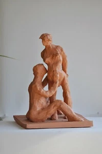 Silviane LEGER 1935-2012 - La Maternité - Sculpture en terre cuite - Foto 1 di 12