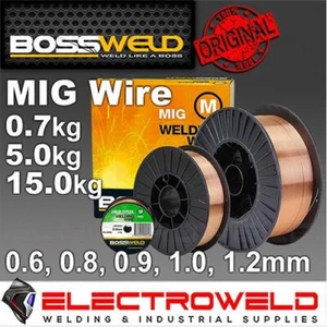 0,7 kg BOSSWELD ER70S-6 alambre de soldadura mig de acero suave 0,6,8 mm 0,9 mm carrete de protección de gas - Imagen 1 de 6