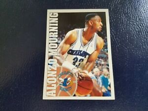 Alonzo Mourning Charlotte Hornets 1995 - 1996 Panini Blue Back #80