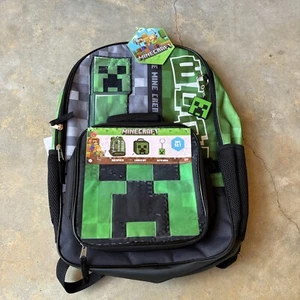 Minecraft Boys 17" Laptop Backpack 2-Piece Set with Lunch Bag, Multi-Color - Picture 1 of 5