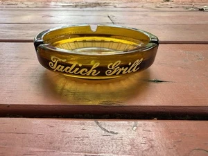 Vintage Tadich Grill Restaurant Amber Glass Souvenir Ashtray San Francisco CA - Picture 1 of 6