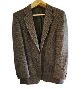 Vtg Levi's Menswear Beige Tweed Wool Blazer 42 Sport Coat Jacket - Picture 1 of 10