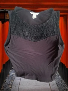 Blusa sin mangas H&M de segunda mano para mujer talla pequeña encaje estilo clásico ambiente vintage - Imagen 1 de 7