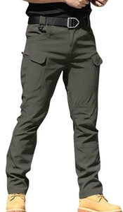 Cargo Pants Men’s XL Gray Water Resistant Hiking Work Multi Pocket Tactical - Picture 1 of 3