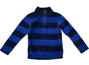 The Children's Place Striped fleece 1/4 zip top blue Boys Sizes 5/6 - Picture 1 of 6