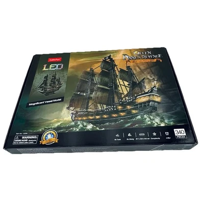 CubicFun Queen Anne's Revenge Blackbeard's Pirate Ship 3D Model Puzzle 340  New - Image 1 of 4