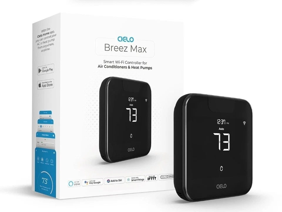 Cielo Breez Max | ENERGY STAR CERTIFIED Smart AC Controller | WiFi Thermostat