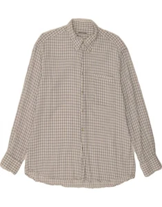 PIERRE CARDIN Mens Shirt Size 42 Large White Check IB04 - Picture 1 of 3