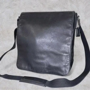 Coach Men’s Vintage Leather Messenger Bag With Crossbody Strap - Picture 1 of 12