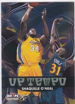 SHAQUILLE O'NEAL Skybox NBA Hoops UP TEMPO $$ INSERT CARD Los Angeles Laker SHAQ - Image 1 of 2