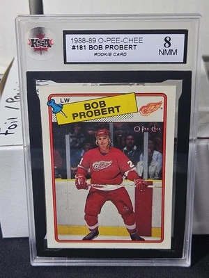 88-89 O-Pee-Chee Bob Probert Rookie KSA 8 🚨🚨🚨 Detroit Red Wings Legend - Image 1 of 2