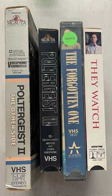 4 Ghost VHS Poltergeist 2 & 3 They Watch The Forgotten One Terry O'Quinn - Image 1 of 4