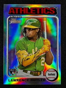 Lawrence Butler 2024 Topps Heritage Chrome Refractor 126/225 RC ROOKIE ATHLETICS - Bild 1 von 2