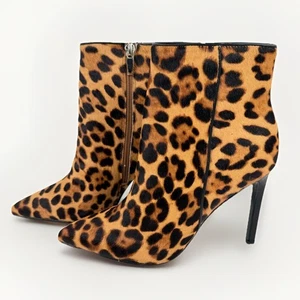 Stivaletti Nine West stampa leopardata capelli di vitello tacco alto a punta taglia 6 - Foto 1 di 7