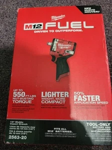 Milwaukee 2563-20 M12 FUEL 12V 1/2" Stubby Impact Wrench - Bare Tool - Picture 1 of 2