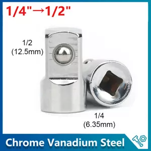 1/4" Drive to 1/2" Drive Socket Convertor Adaptor Socket Ratchet Wrench Reducer - Picture 1 of 8