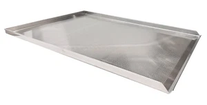 Backblech 78x58 gelocht Alu-Lochblech 3 Seiten 90° kurze Seite offen Bäckerei - Bild 1 von 1