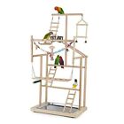 Pet Parrot Playstand Parrots Bird Playground Bird Play Stand Wood 4 Layers