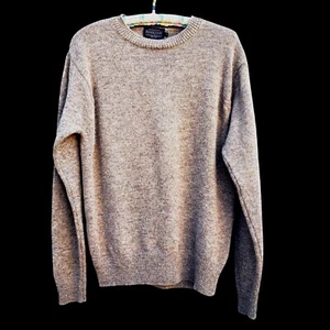 Pendleton Sweater Brown Shetland Wool Oversized Crewneck Pullover Mens S M L - Picture 1 of 11