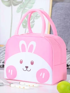 Bunny Thermal Lunch Bag - Pink - Picture 1 of 6