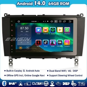 128GB IPS 8-Kern Android 14 Autoradio GPS Navi Mercedes CLK-Class W209 C209 A209 - Bild 1 von 15