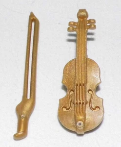 25942, 1x Geige, Violine, mit Bogen, Musikinstrumt, gold (Set 5300, 5308) - Picture 1 of 1