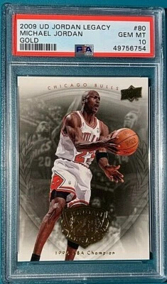 2009 Upper Deck Jordan Legacy Basketball #80 Michael Jordan Gold PSA 10   - Image 1 of 2