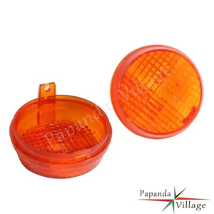2X Motorcycle Turn Signal Light Lens Orange Fits Honda VTX 1300 1800 Kawasaki - Picture 1 of 6