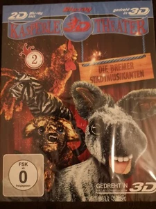 Kasperletheater - Die Bremer Stadtmusikanten Blu-ray In 3D + 2D FSK 0 Neu & OVP - Picture 1 of 2