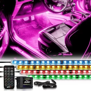OPT7 Aura LED Interior Light Kit 4pc/6pc 12-Inch Smart Strips with Dimmer Strobe - Picture 1 of 14