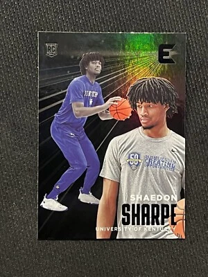 SHAEDON SHARPE 2022-23 Chronicles Draft Picks ESSENTIALS BLACK Holo Rookie #17 - Image 1 of 4