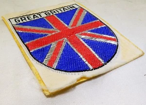 UK FLAG PATCH Great Britain ENGLAND EMBLEM vintage Embroidered military - Picture 1 of 7