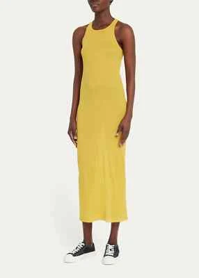 Vestido sin mangas midi tejido RICK OWENS AMARILLO Foto 1 de 4