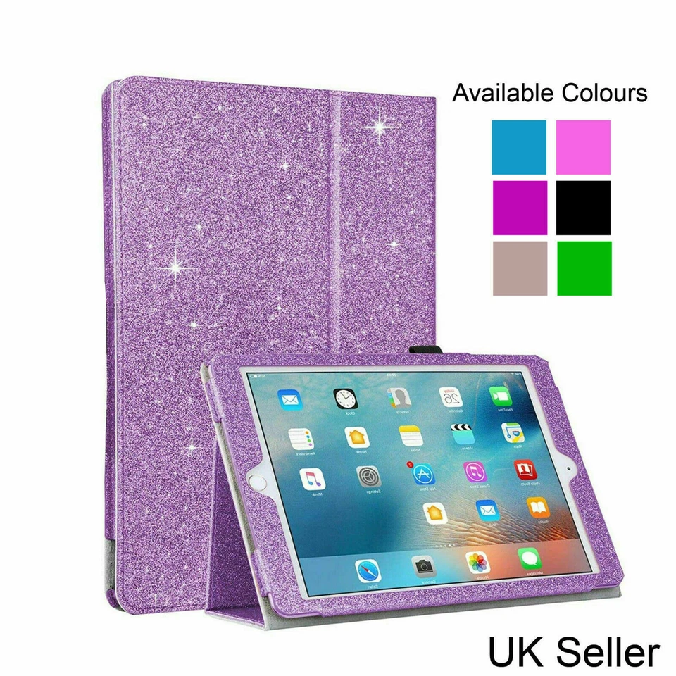 Glitter Magnetic Leather Bling Smart Case Wallet Stand Cover For iPad 9.7" Air  - Image 1 of 1
