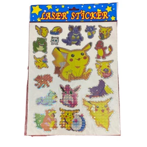 Vintage Pokemon Laser Stickers Sheet Rare - Picture 1 of 2