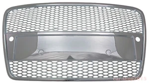 Fit for 2005-2008 Audi A4 B7 Front Grille R Look w/ Sensor Hole Honeycomb Chrome - Picture 1 of 1