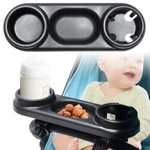 Stroller Snack Tray with Cup Holder Universal Stroller Food Tray Removable ` - Picture 1 of 12
