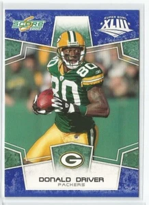 Score Super Bowl 2008 variación azul Green Bay Packers Donald Driver #109 - Imagen 1 de 1