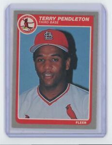 1985 Fleer Terry Pendleton Baseball Card St. Louis Cardinals #236