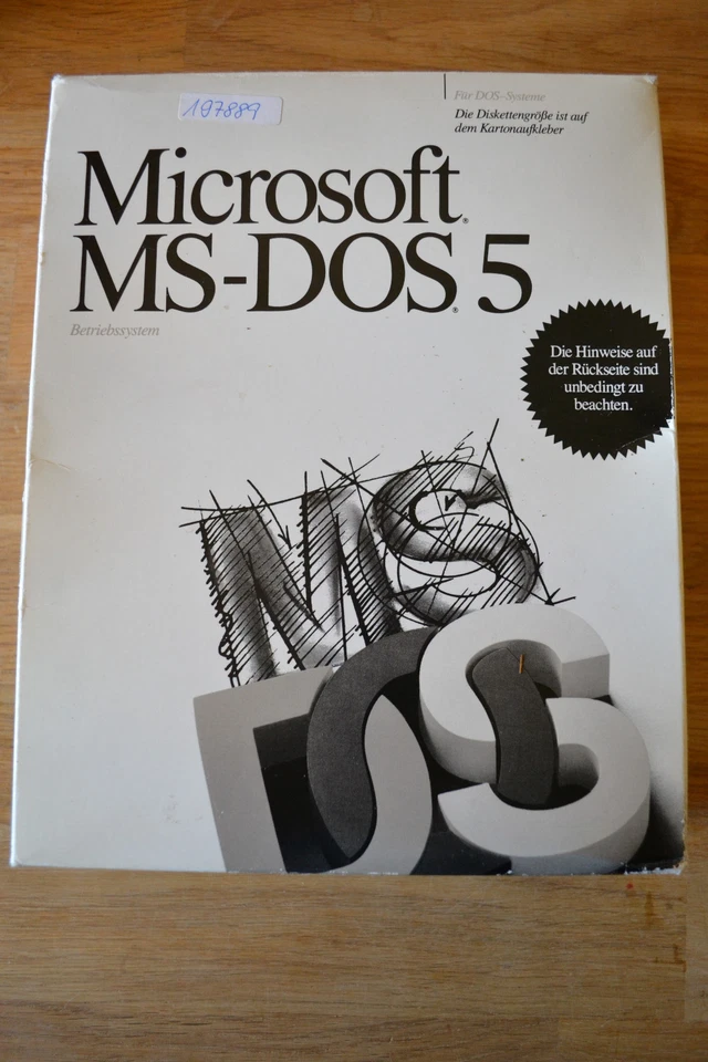 Microsoft MS-DOS 5 - 5,25" mit Originalverpackung und Benutzerhandbuch - Bild 1 von 4