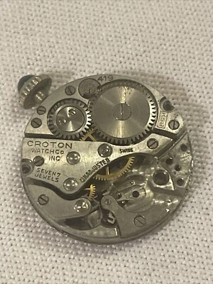 Vintage Croton Watch Movement Repairs Parts  7 Jewels Swiss KF 270 419 - Image 1 of 4