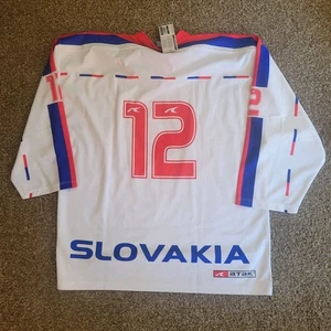 Team Slovakia Hockey Jersey XL 2002 Champions Atak White #12 - Picture 1 of 4